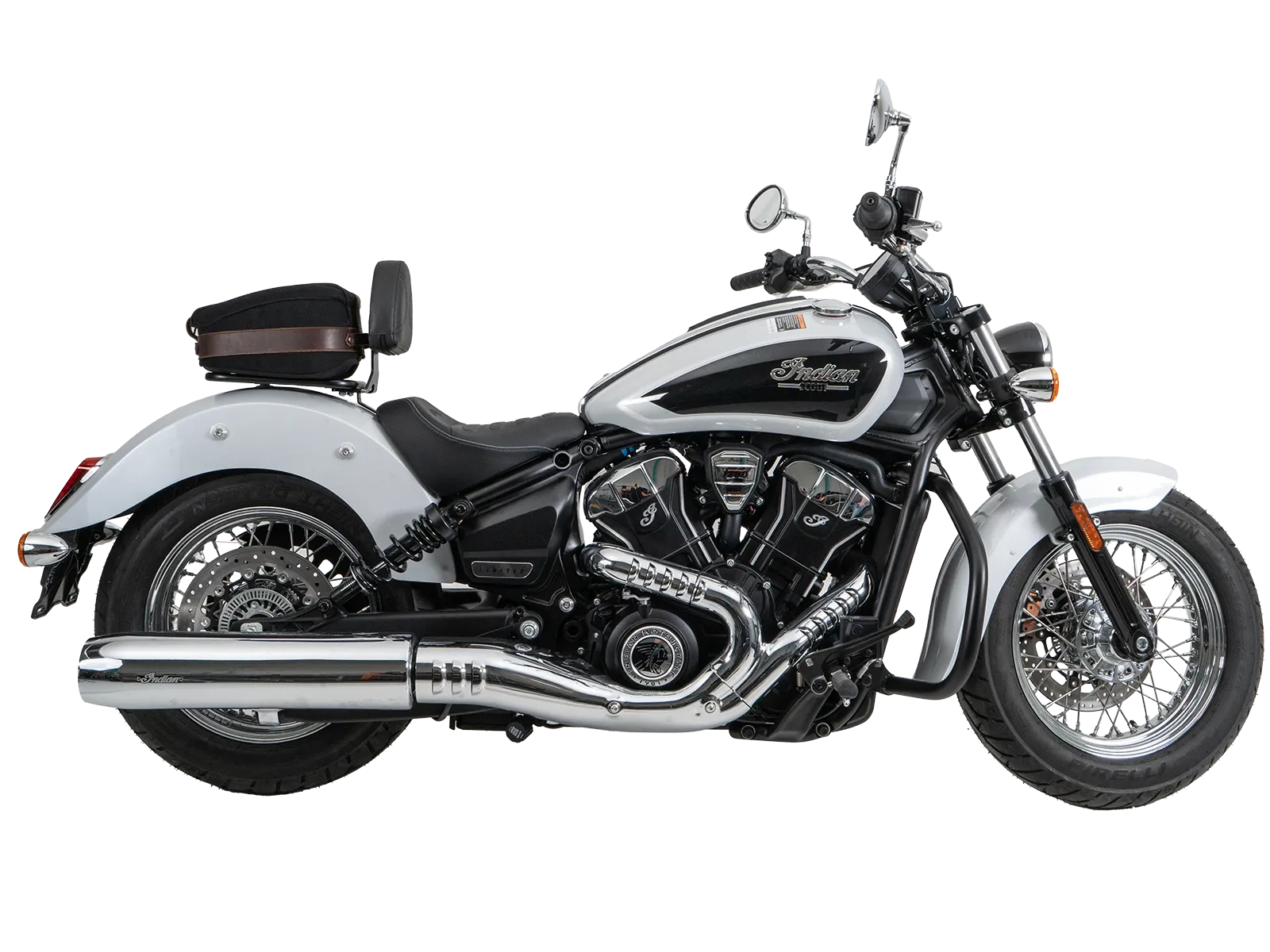 Solorack mit Rückenlehne schwarz für Indian Scout Classic 1250 (25-) Hepco & Becker