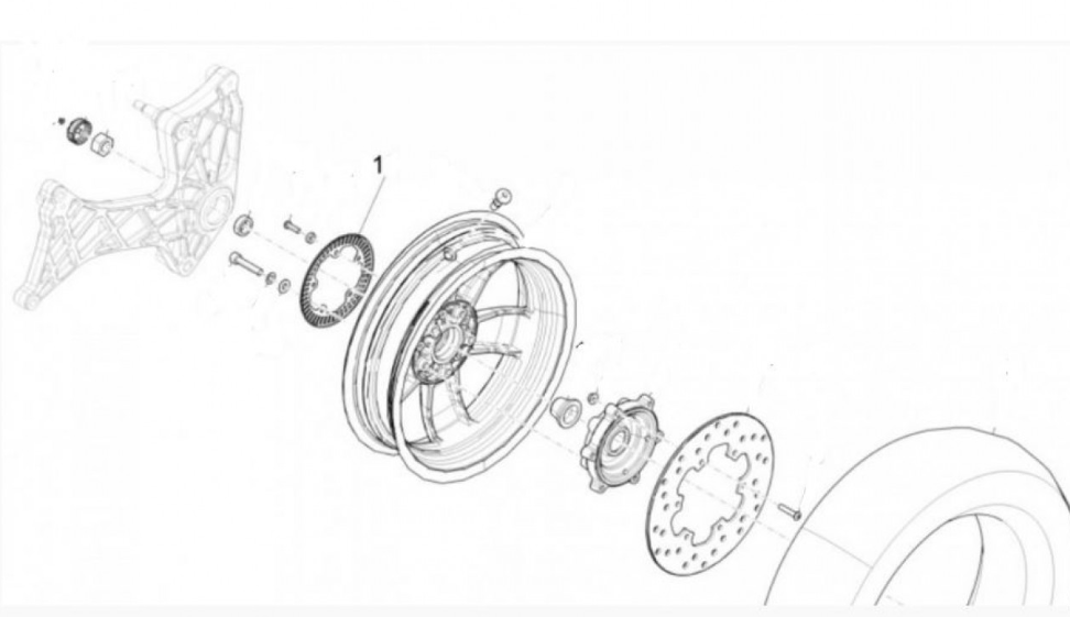 Tuning ABS-Sensorrad (+10 kmh/) für Vespa GTS 300 HPE
