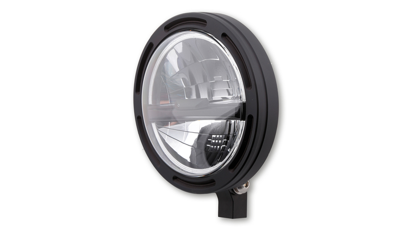 HIGHSIDER pro 5 3/4 Zoll Scheinwerfer Frame-R2 Typ 5 LED Schwarz Untere Befestigung