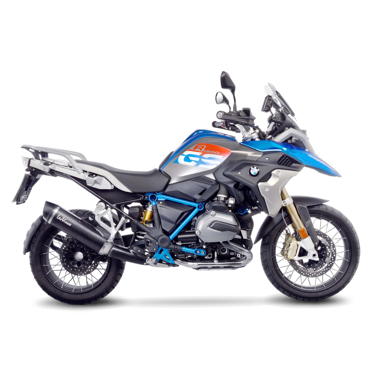 LeoVince Auspuffanlage SBK Nero für BMW R 1200 GS /Adventure, schwarz, slip on, Euro4, E-Gutachten