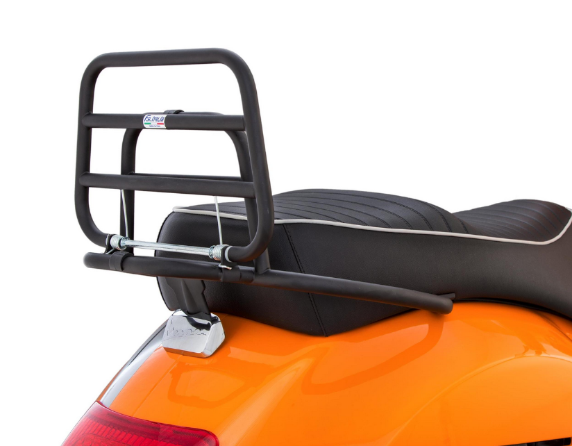 Gepäckträger hinten für Vespa GTS /​GTS Super /​GTV /​GT 60, 125-300ccm, klappbar, schwarz matt