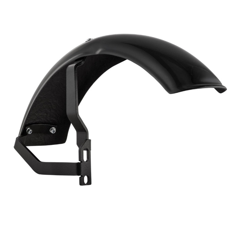 Kotflügel 2.0 Garelli EVO II für Vespa PX 80-200ccm, GFK schwarz, Halter schwarz