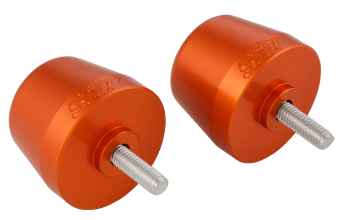 Lenkerendengewichte links/rechts für Vespa Primavera/​Sprint/​ET/​LX/​LXV/​S, orange matt