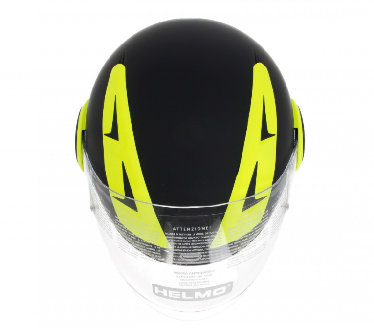 Helmo Milano Full Jethelm, FuoriRotta Premium, schwarz, gelb, matt