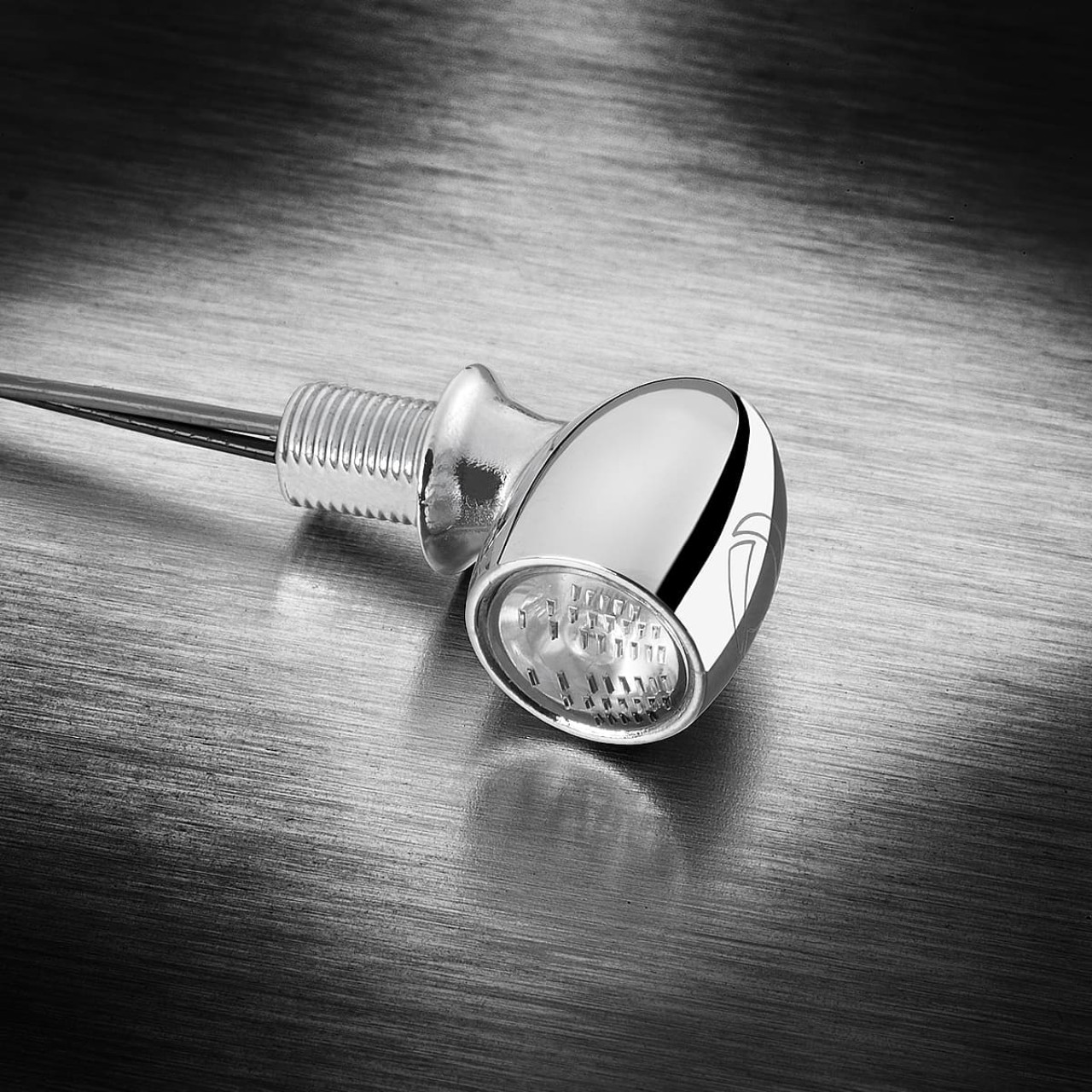 Kellermann Blinker, Atto, Aluminium, LED, V/H, L/R 12 V, chrom glänzend, M5x0,5x6,5