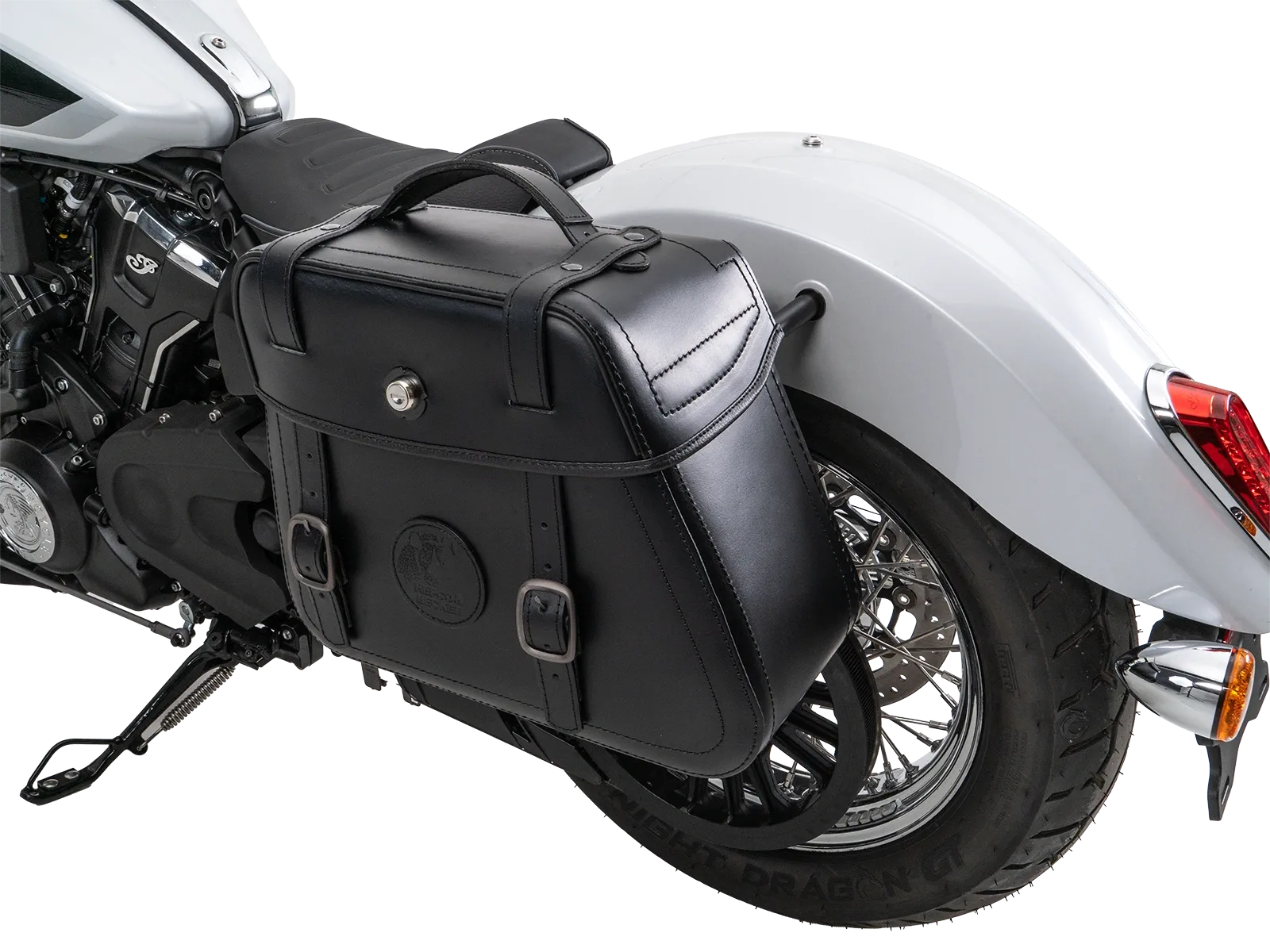 Cutout Taschen Set schwarz inkl. Halter für Indian Scout Classic 1250 (25-) Hepco & Becker