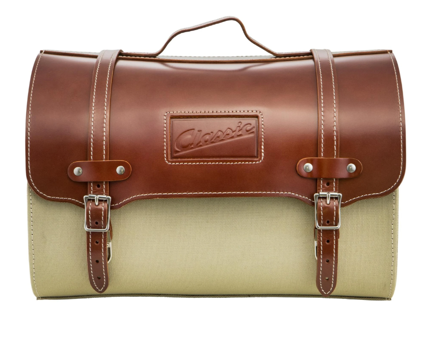 Lederkoffer "Classic" für Vespa, Leder/Canvas