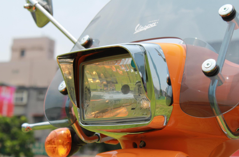 Lampenring mit Lampenschirm für Vespa S 50-150ccm, chrom