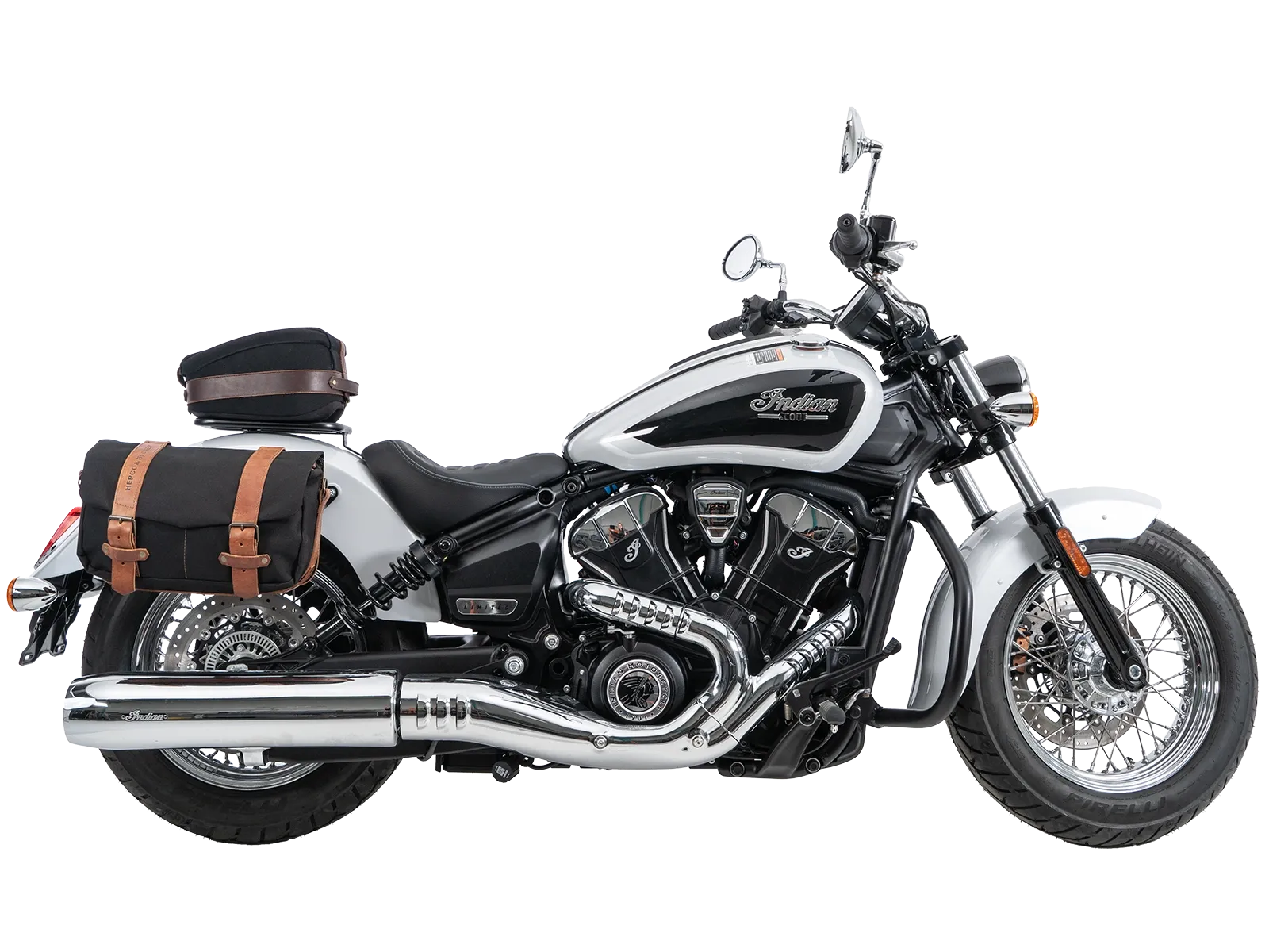 C-Bow Seitenträger chrom für Indian Scout Classic 1250  (25-) Hepco & Becker