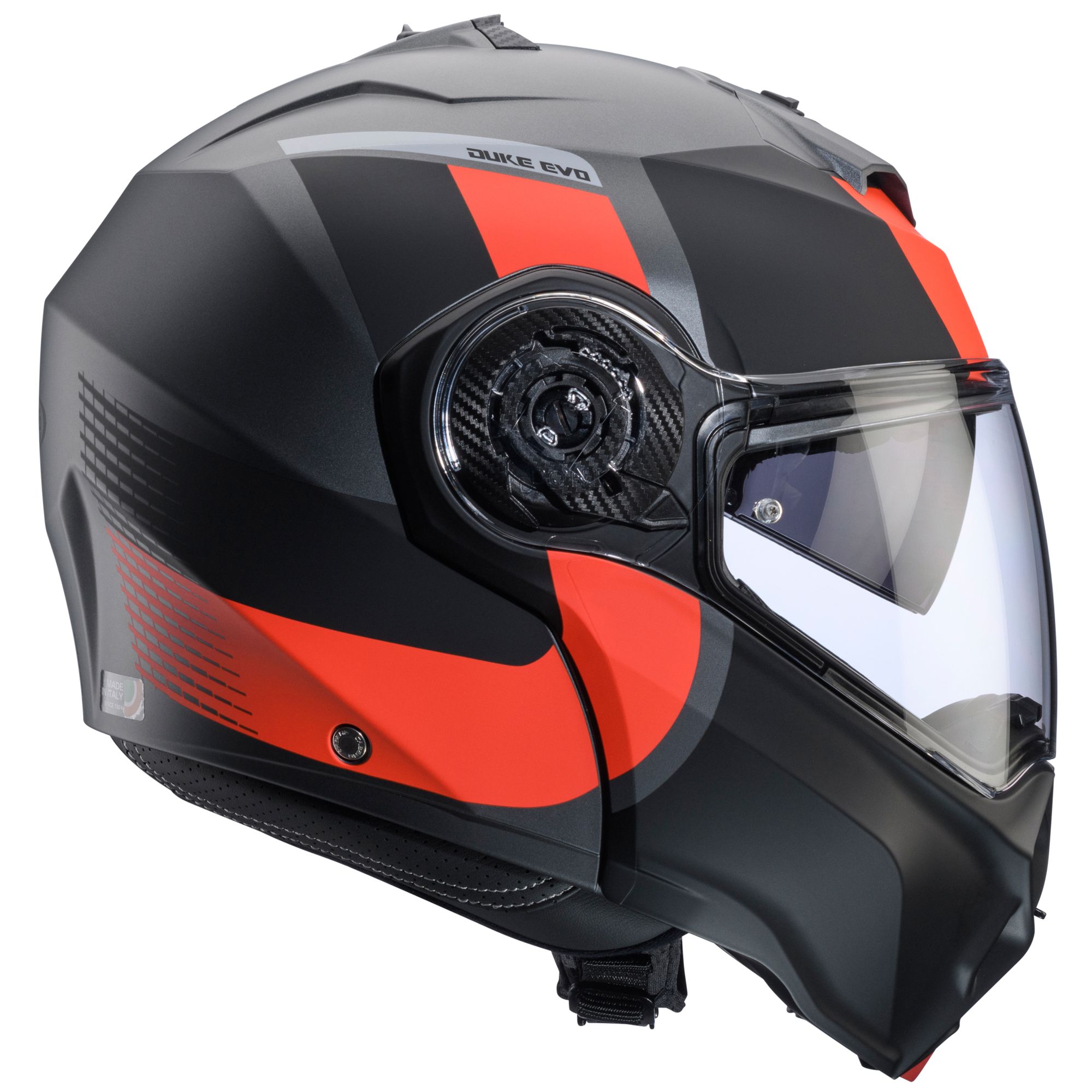 Caberg Helm Duke Evo Indy matt-gun metallic/schwarz-rot