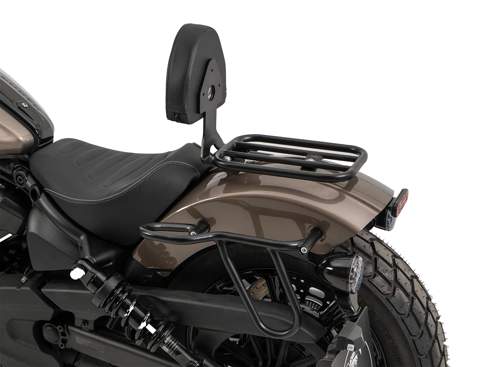 Solorack mit Rückenlehne schwarz für Indian Scout Bobber 1250 (25-) Hepco & Becker