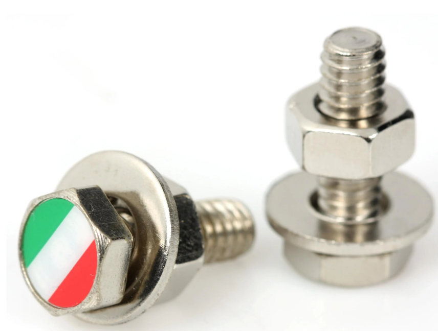 Schraube Nummernschild/-halter "SIP TRICOLORE" für Vespa, Sechskant, M6x20 mm
