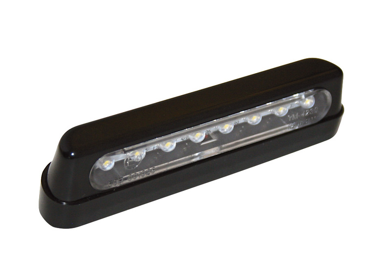 HIGHSIDER smart LED Kennzeichenbeleuchtung Schwarz/Getönt ABS Kunststoff, Lang (1Stck)