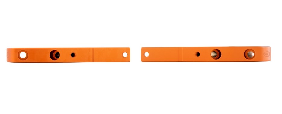 Fußrastenadapter Sozius für Vespa GTS/​GTS Super/​GTV/​GT 60/​GT/​GT L 125-300ccm, orange matt