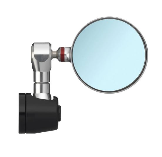 Lenkerendenspiegel RIZOMA "SPY-R" Ø 80 mm links oder rechts für Vespa, schwarz/silber