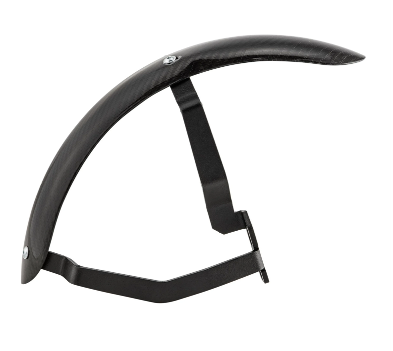 Kotflügel 2.0 Garelli Race EVO II für Vespa PX 80-200ccm, Carbon klar, Halter schwarz