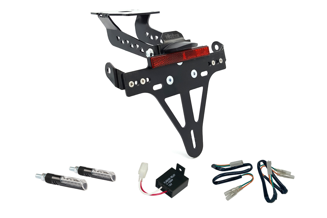 alpha Technik Kennzeichenhalter-Blinker-Kit IDEA für Kawasaki Z900 Modelljahr 2017-2019 (Hinten)
