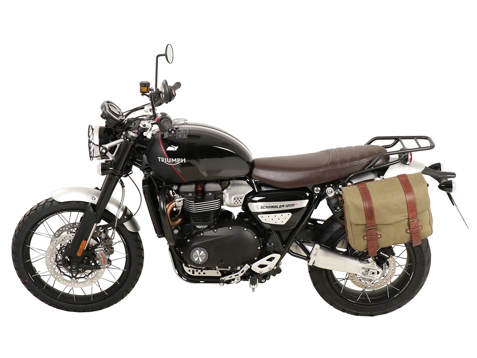 Seitenträger einseitig links schwarz C-Bow für Triumph Scrambler 1200 XC (2019-)