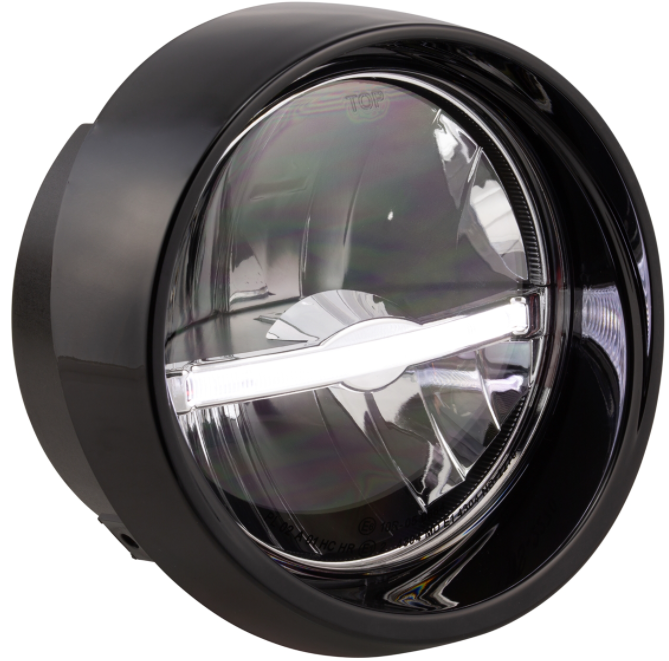 Scheinwerfer LED für Vespa Primavera 50-150ccm 2T/​4T (-'18), schwarz glänzend