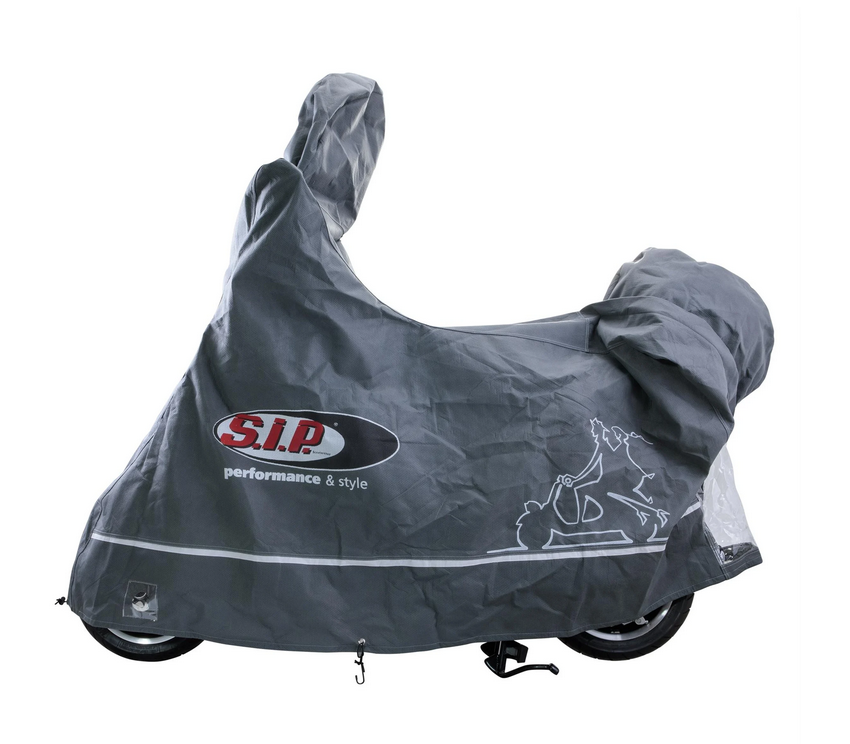 Faltgarage Indoor PREMIUM 2.0 für Vespa ET2/​ET4/​LX/​LXV/​S/​Primavera/​Sprint, Größe L, grau