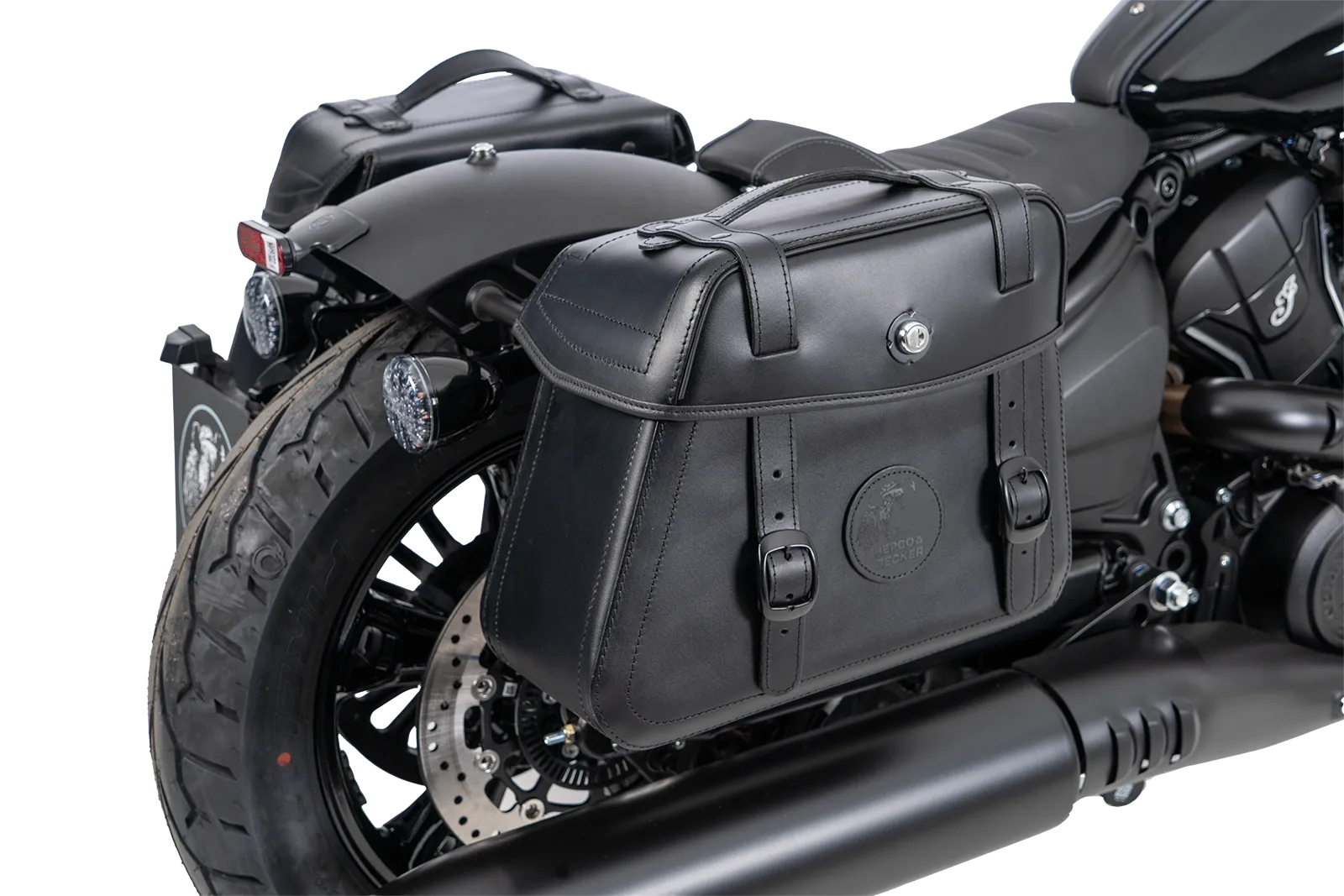 Cutout Taschen Set schwarz inkl. Halter für Indian Scout Sixty Classic (25-) Hepco & Becker
