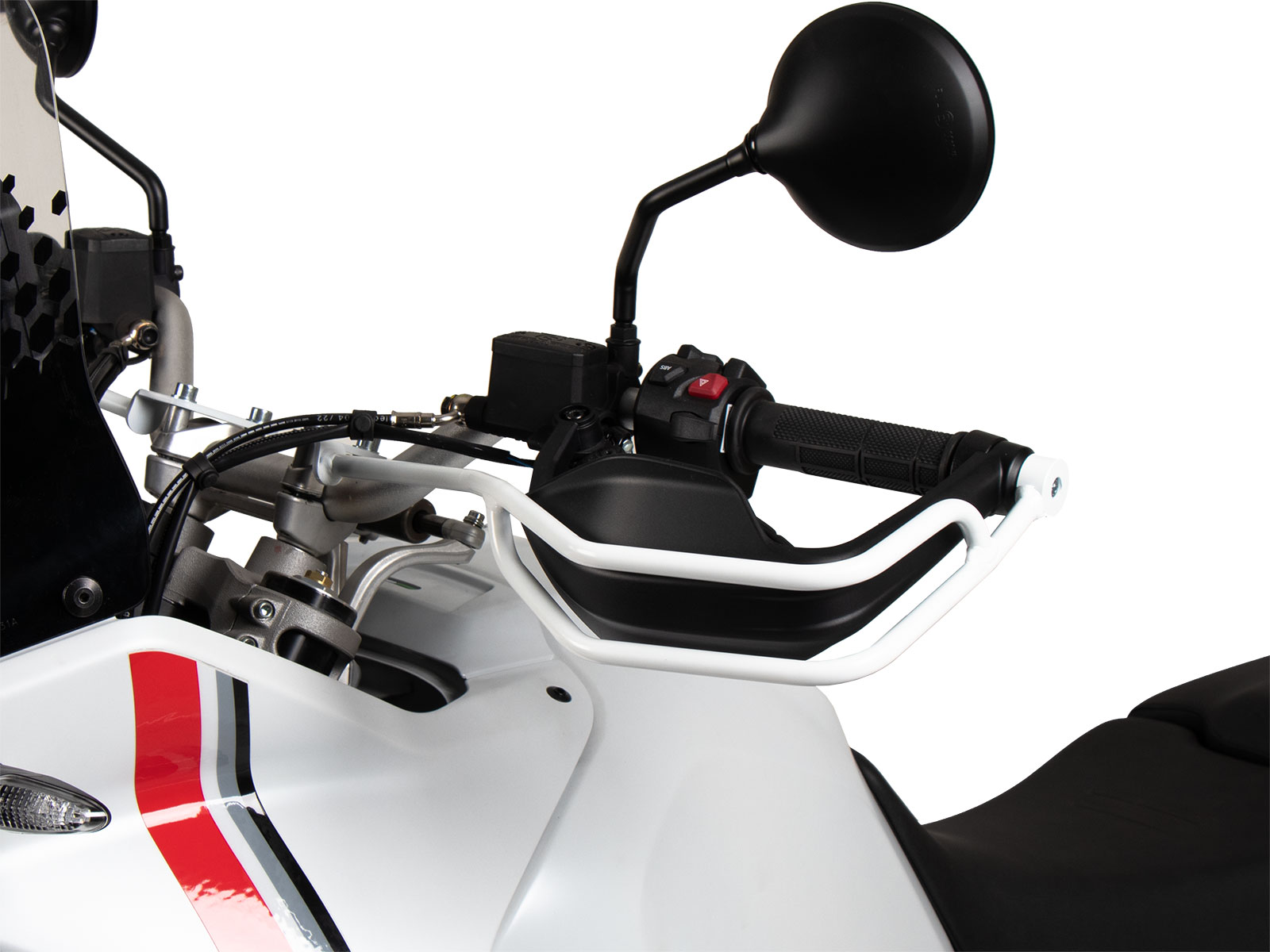 Griffschutz weiß für Ducati DesertX (22-) Hepco & Becker