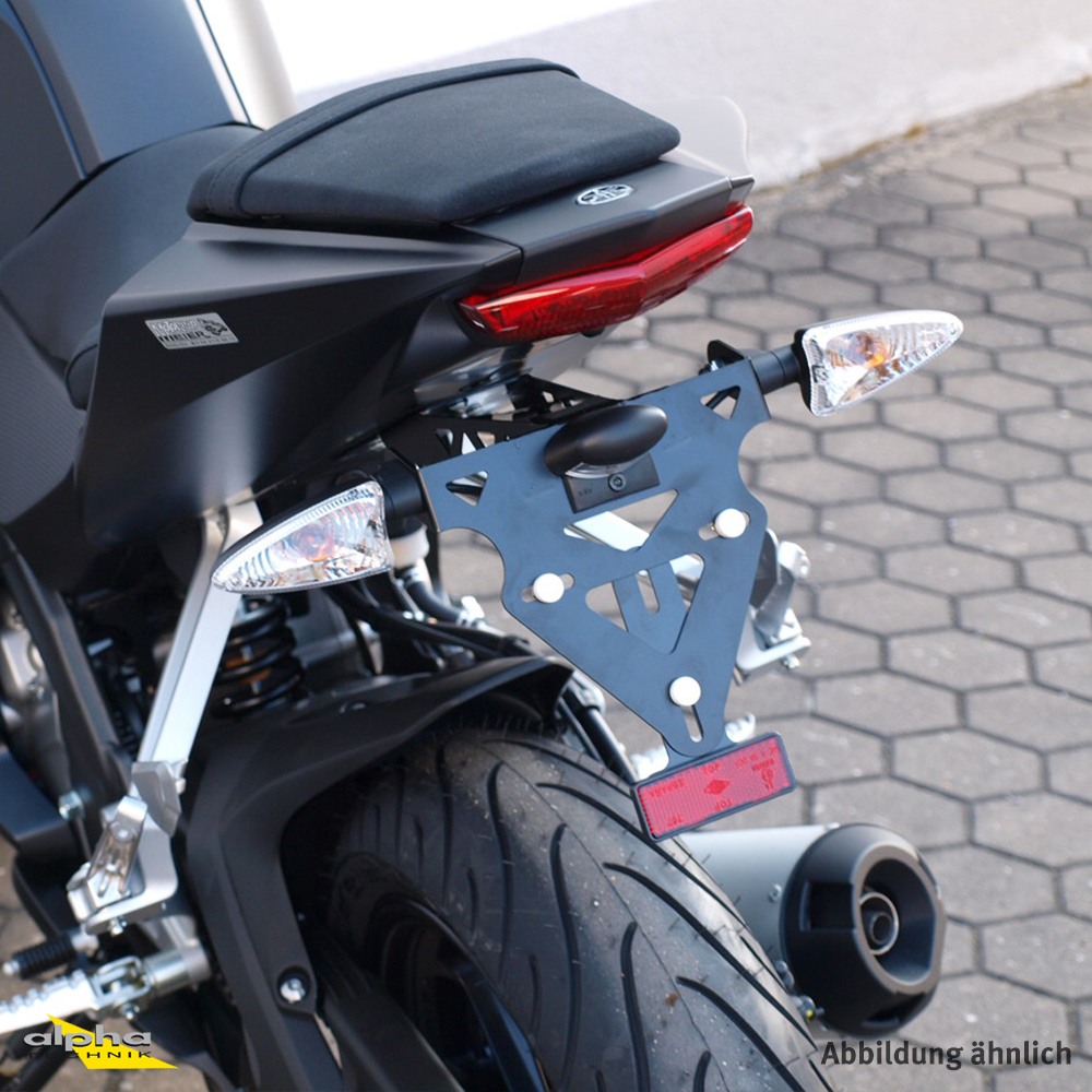 alpha Technik Kennzeichenhalter für Yamaha MT125; Typ RE29; Modelljahr 2017-