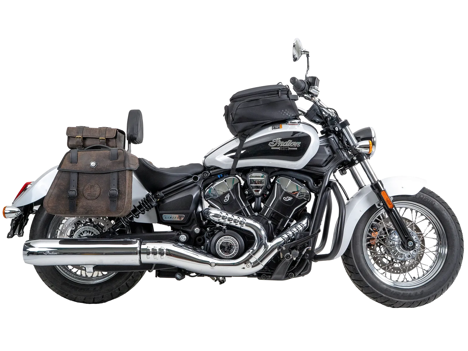 Solorack mit Rückenlehne schwarz für Indian Scout Classic 1250 (25-) Hepco & Becker
