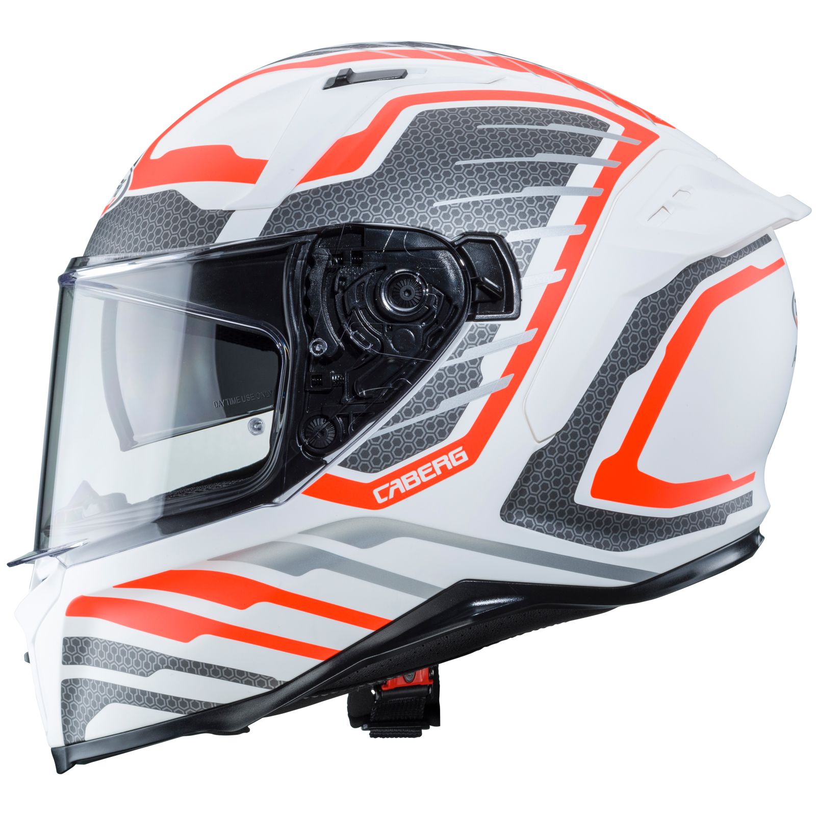 Caberg Helm Avalon Forge, matt-weiß/fluo-orange-silber