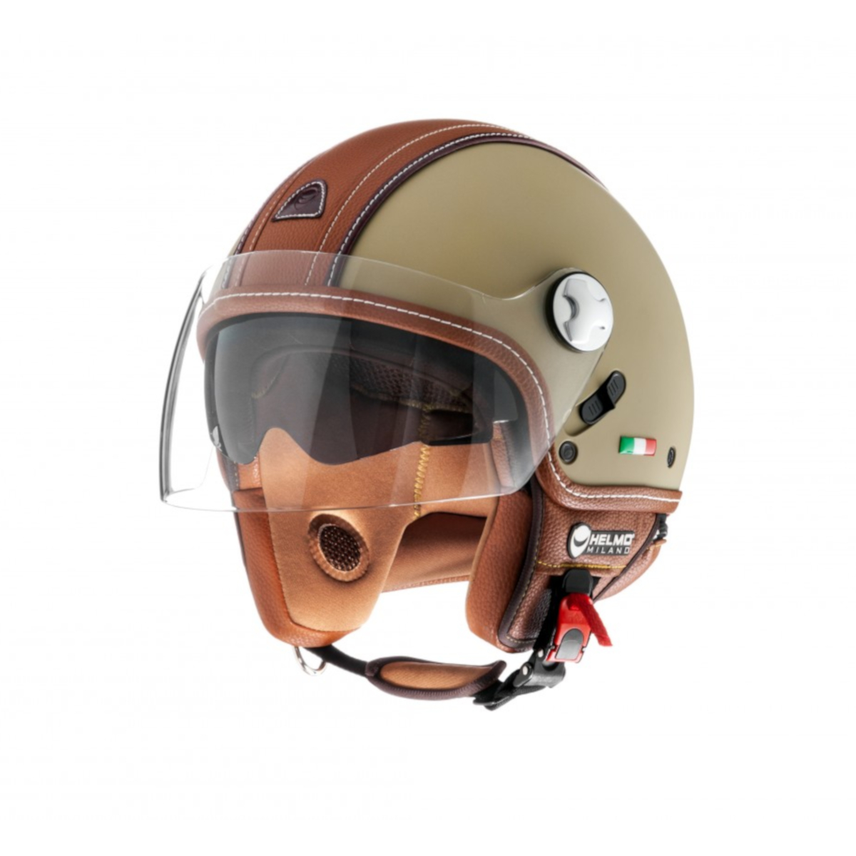 Helmo Milano Demi Jet, PelleDura Premium, pistazie, braun, matt