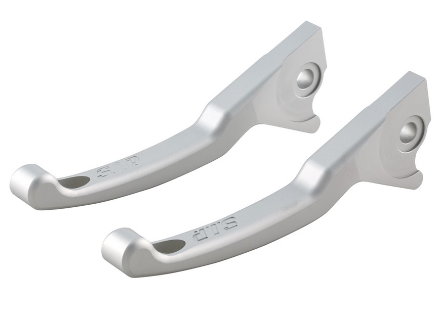 Sporthebel Set Bremse Shorty für Vespa, rechts und links, silber matt