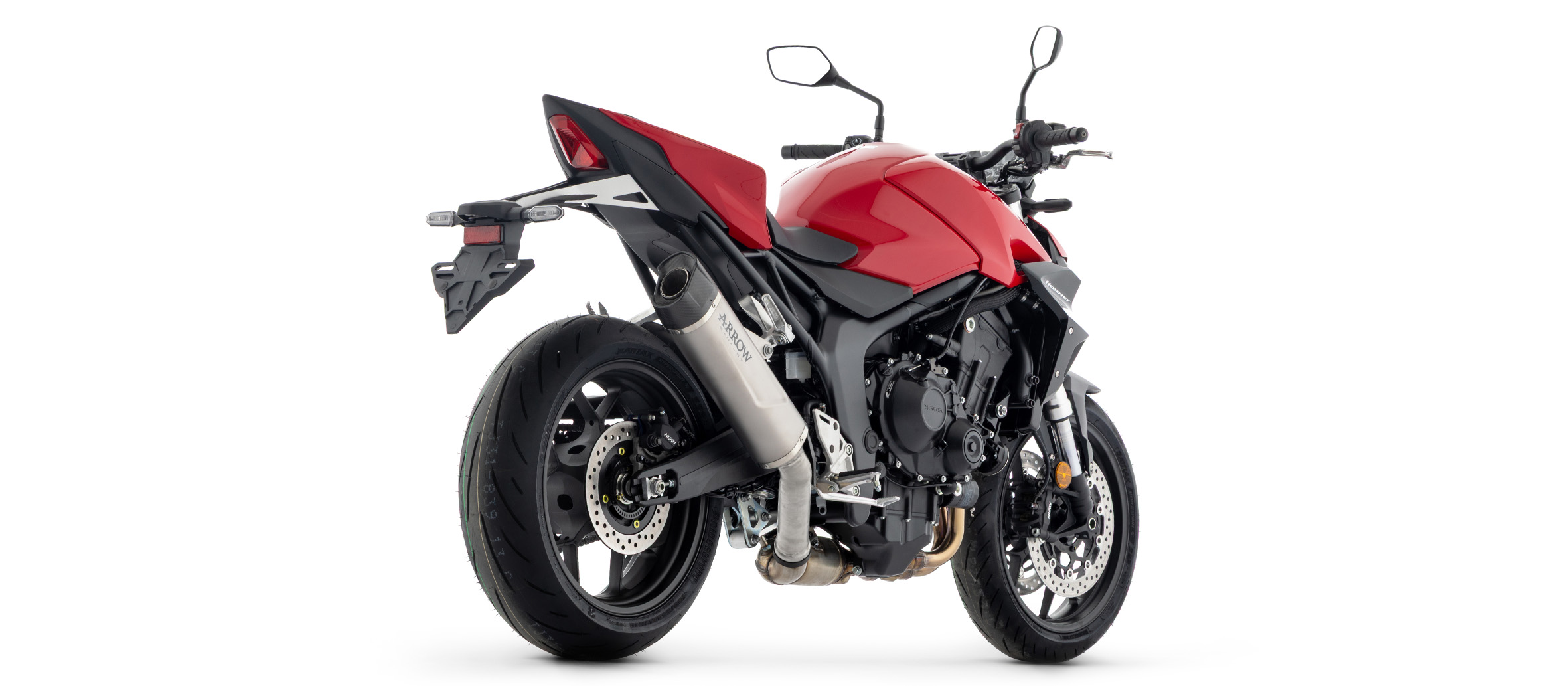 ARROW Auspuff INDY RACE EVO Aluminium schwarz für Honda CB1000 Hornet Modelljahr 2025-