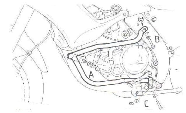 Motorschutzbügel schwarz für Aprilia Pegaso 650/Garda (97-04) Hepco & Becker