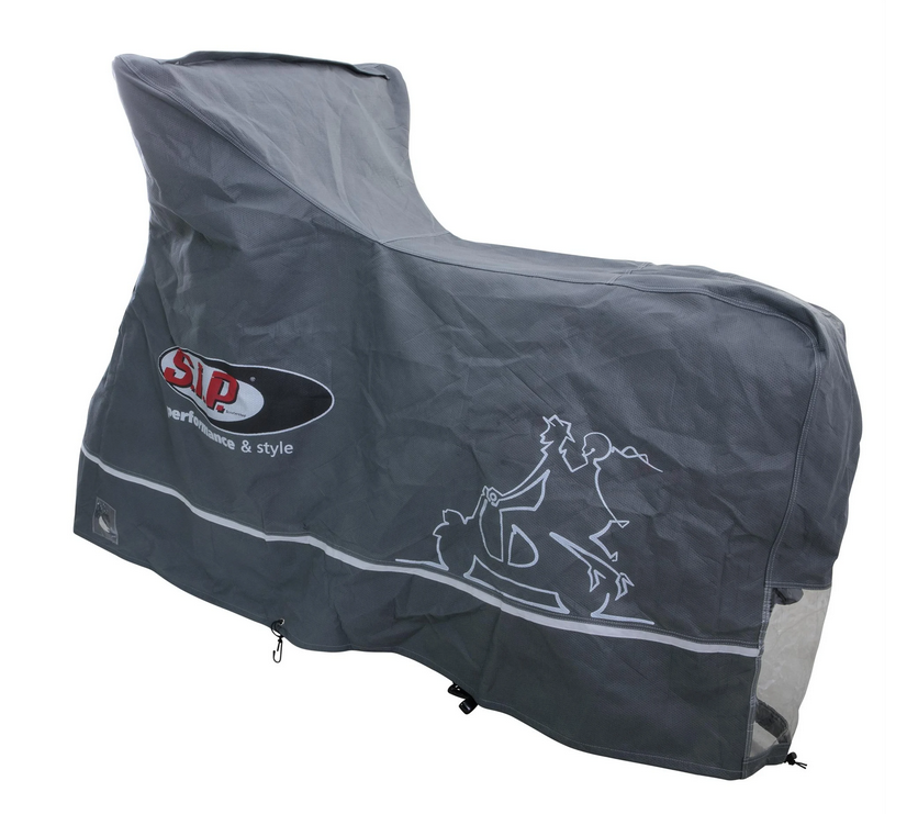 Faltgarage Indoor PREMIUM 2.0 für Vespa ET2/​ET4/​LX/​LXV/​S/​Primavera/​Sprint, Größe L, grau