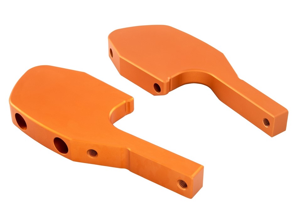 Fußrastenadapter Sozius für Vespa GTS/​GTS Super/​GTV/​GT 60/​GT/​GT L 125-300ccm, orange matt