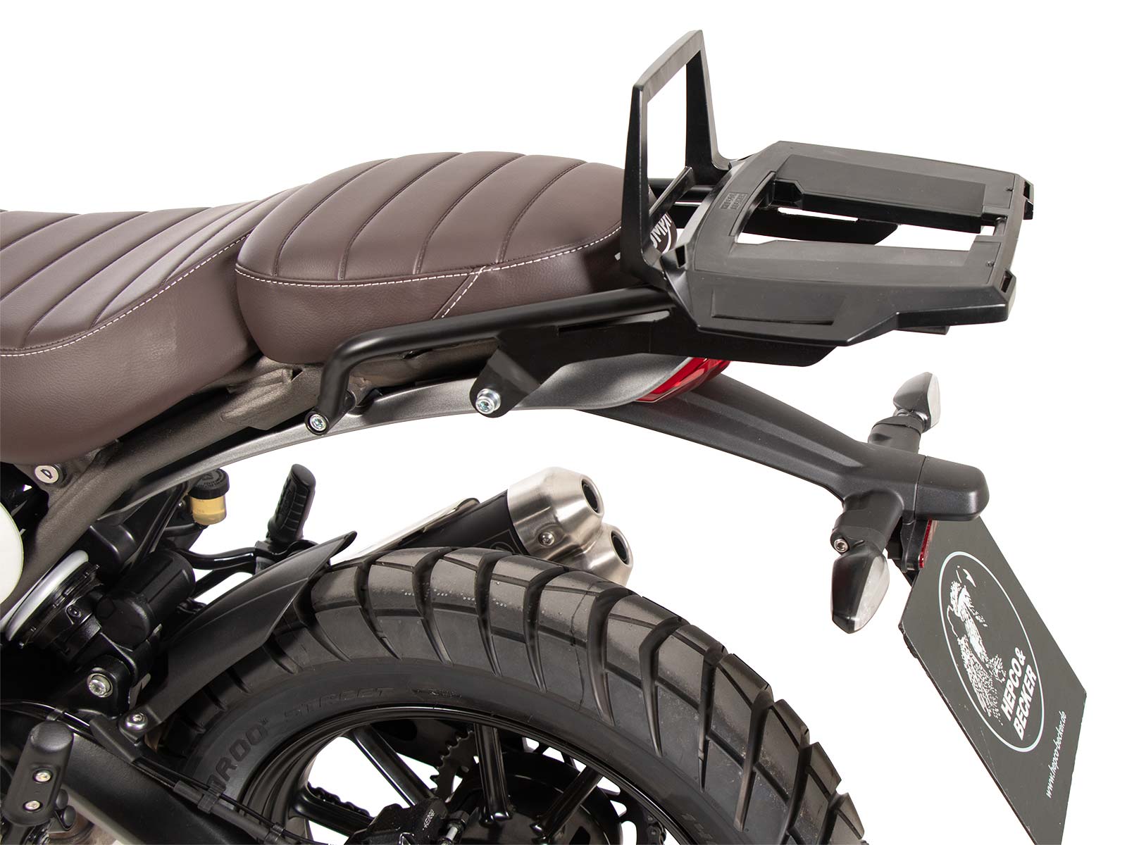 Alurack Topcaseträger schwarz für Triumph Scrambler 400 XC (25-) Hepco & Becker