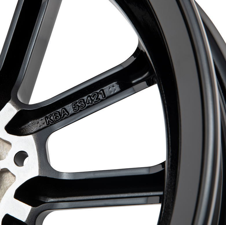 Felge vorne/hinten 12" für Vespa GTS/​GTS Super/​GTV/​GT 60/​GT/​GT L 125-300ccm, schwarz glänzend