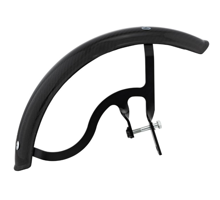 Kotflügel Garelli EVO II für Vespa PX 80-200ccm, Carbon, Halter schwarz
