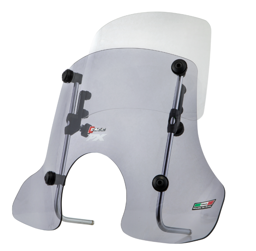 Windschild FACO "Twin-Screen" für Vespa PX 80-200ccm, getönt