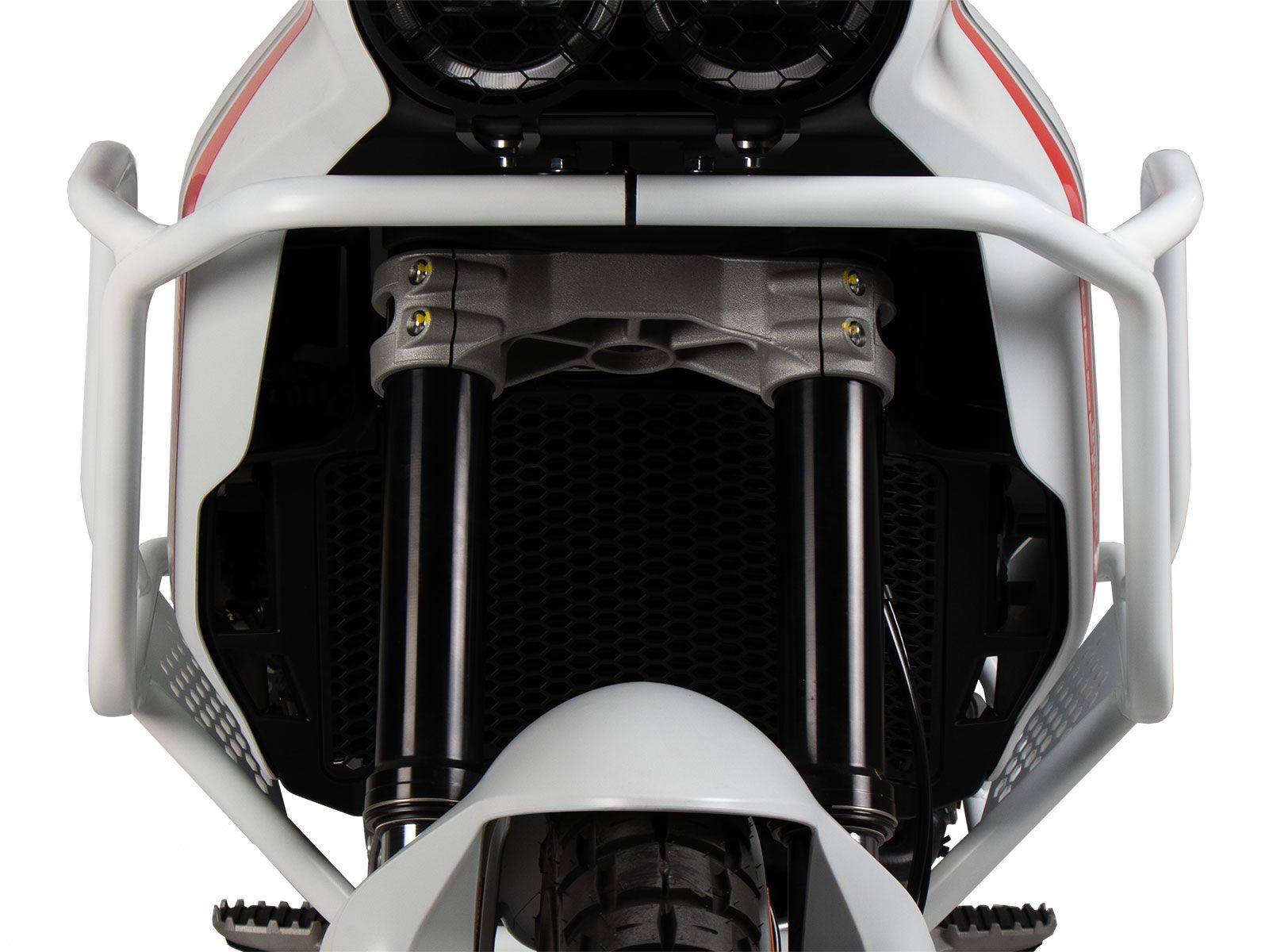 Tankschutzbügel weiß für Ducati Desert X Rally (24-) Hepco & Becker