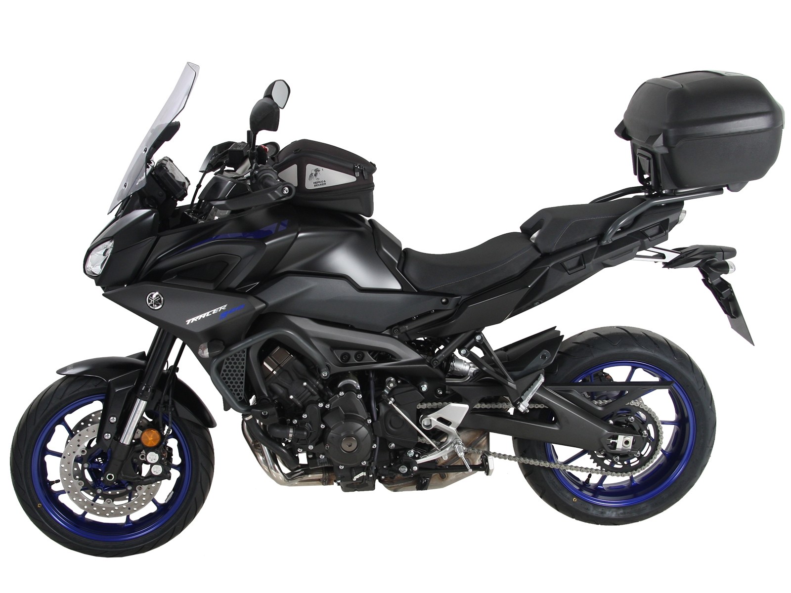 Alurack Topcase-Träger schwarz für Yamaha Tracer 900 / GT (Bj.18-) Hepco & Becker