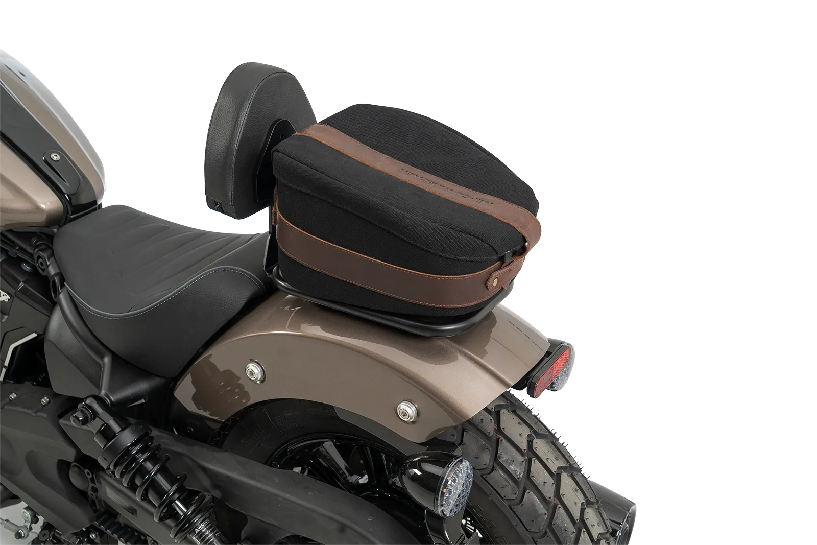 Solorack mit Rückenlehne schwarz für Indian Scout Bobber 1250 (25-) Hepco & Becker