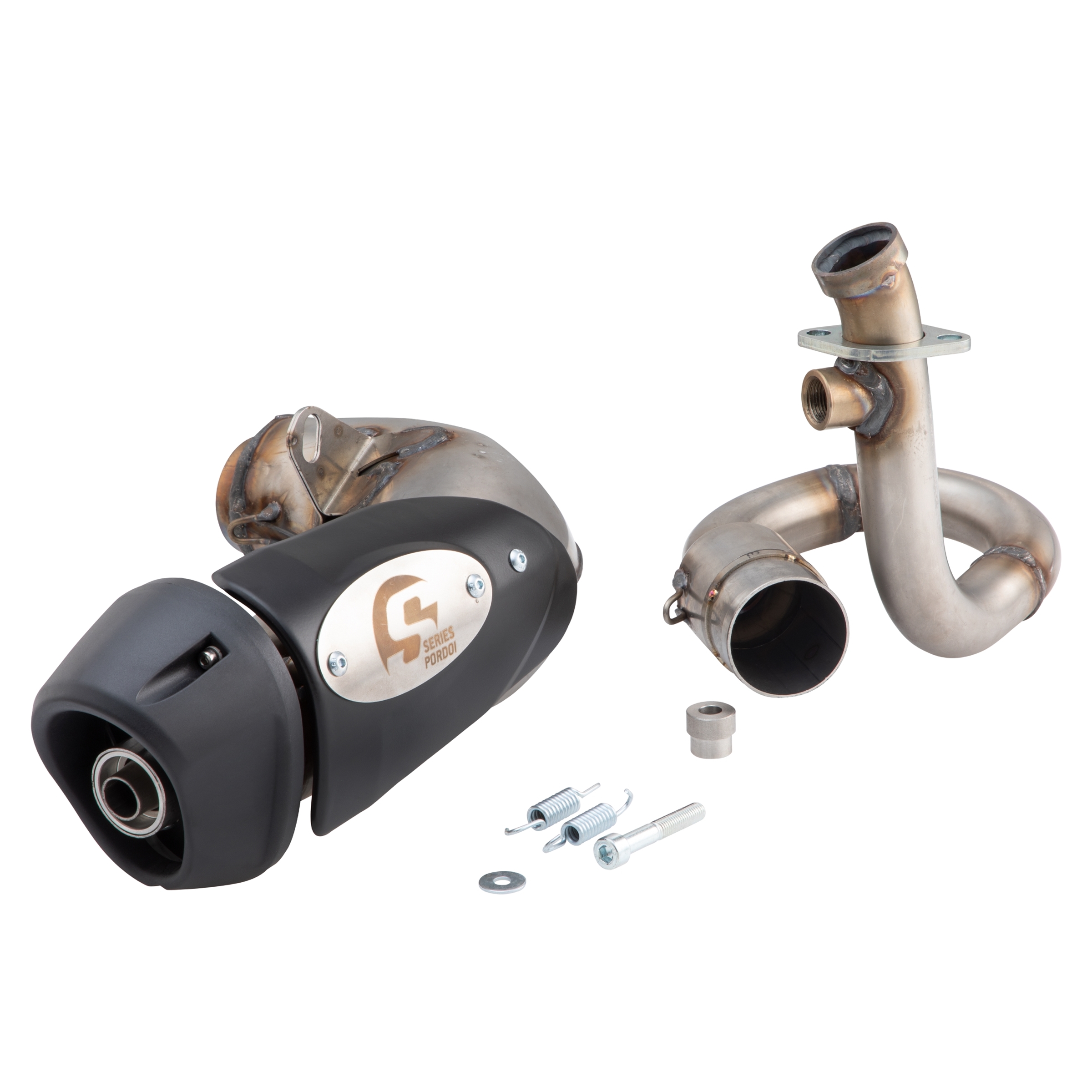 Rennauspuff für Vespa GTS/​GTS Super/​GTV/​GT 60 125-300ccm i.e., 4T, LC, Edelstahl