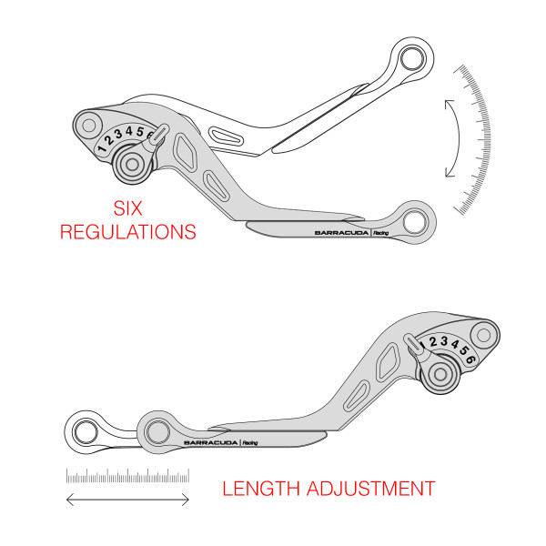 Hebelsatz für Suzuki GSR600 / GSR750 / GSX-R1000 / SV650 / DL650 V-Strom / SFV650 - Barracuda
