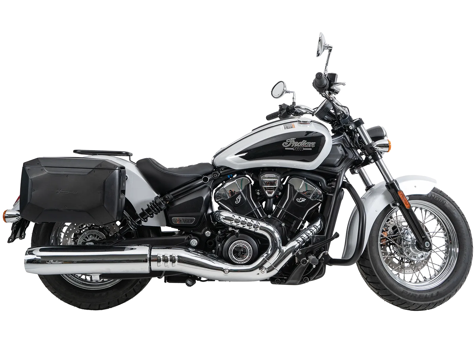 C-Bow Seitenträger chrom für Indian Scout Classic 1250  (25-) Hepco & Becker