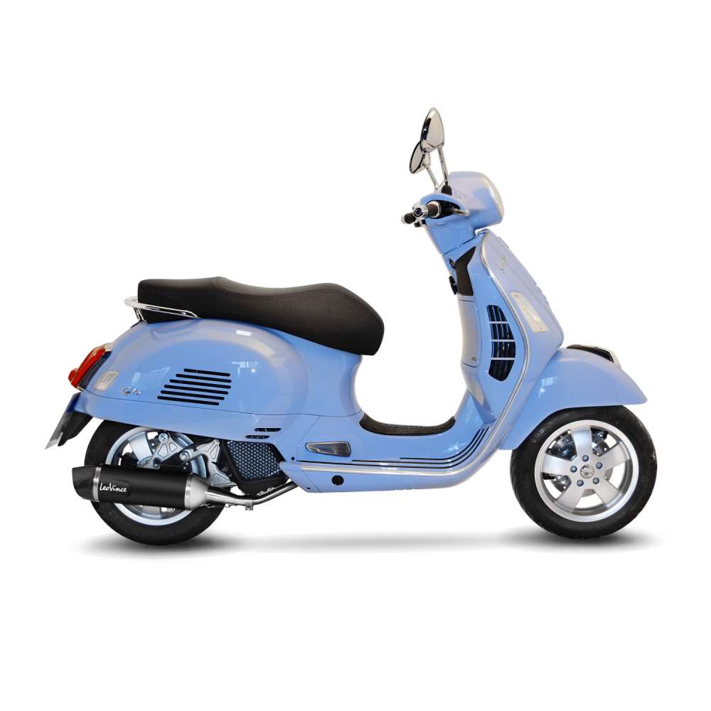 LeoVince Komplettanlage SBK Nero für Vespa GTS 125 /150, Edelstahl schwarz, ABE, Euro4