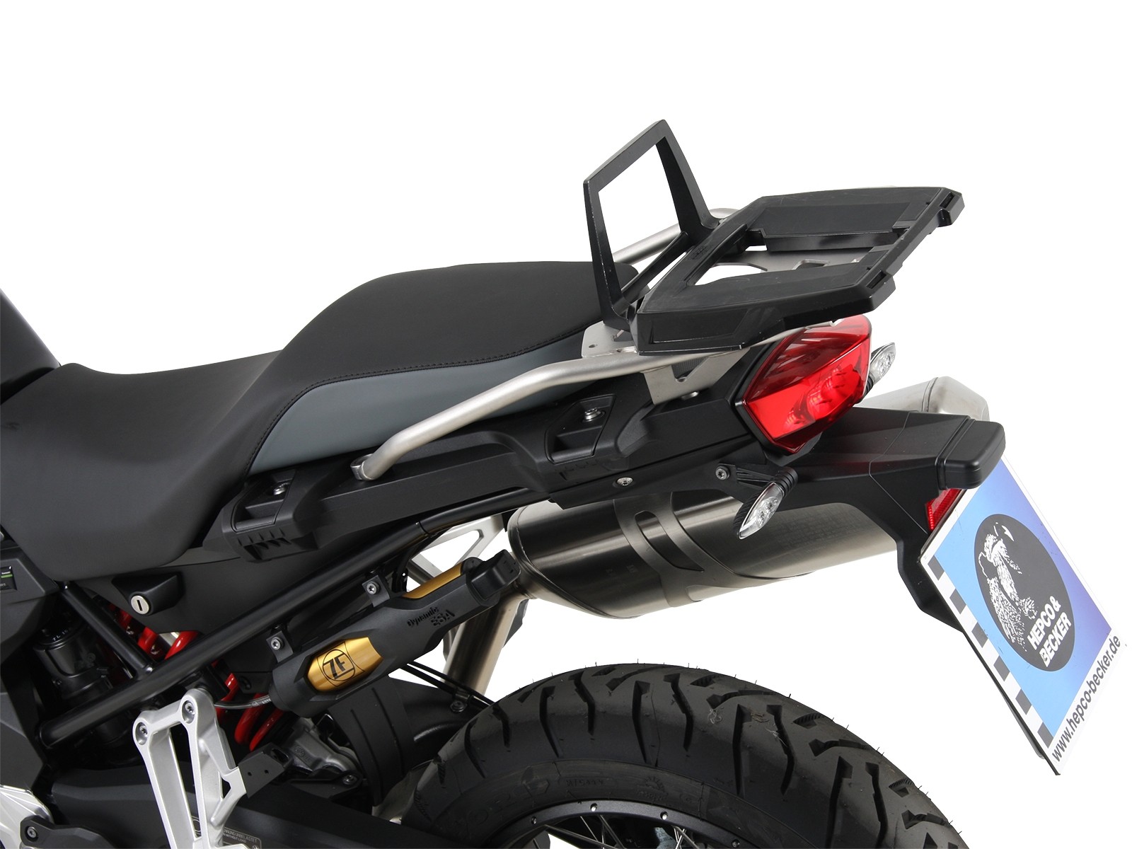 Alurack Topcase-Träger für Kombination mit Original-Zubehörgepäckbrücke schwarz für BMW F 850 GS