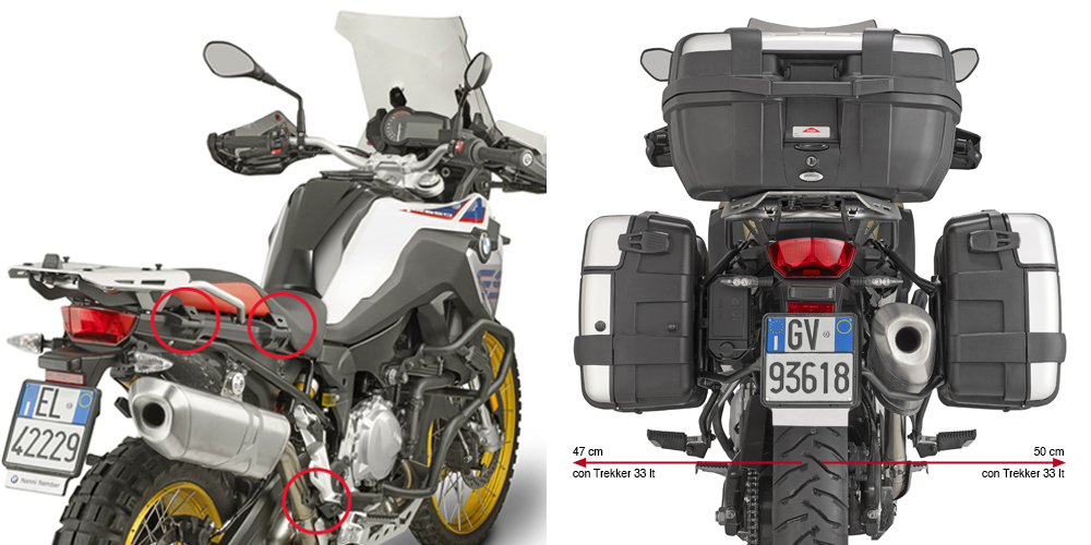 Seitenkoffer-Träger abnehmbar für BMW F 850 GS (BJ. 18-) / F 750 GS (BJ. 18-) Givi