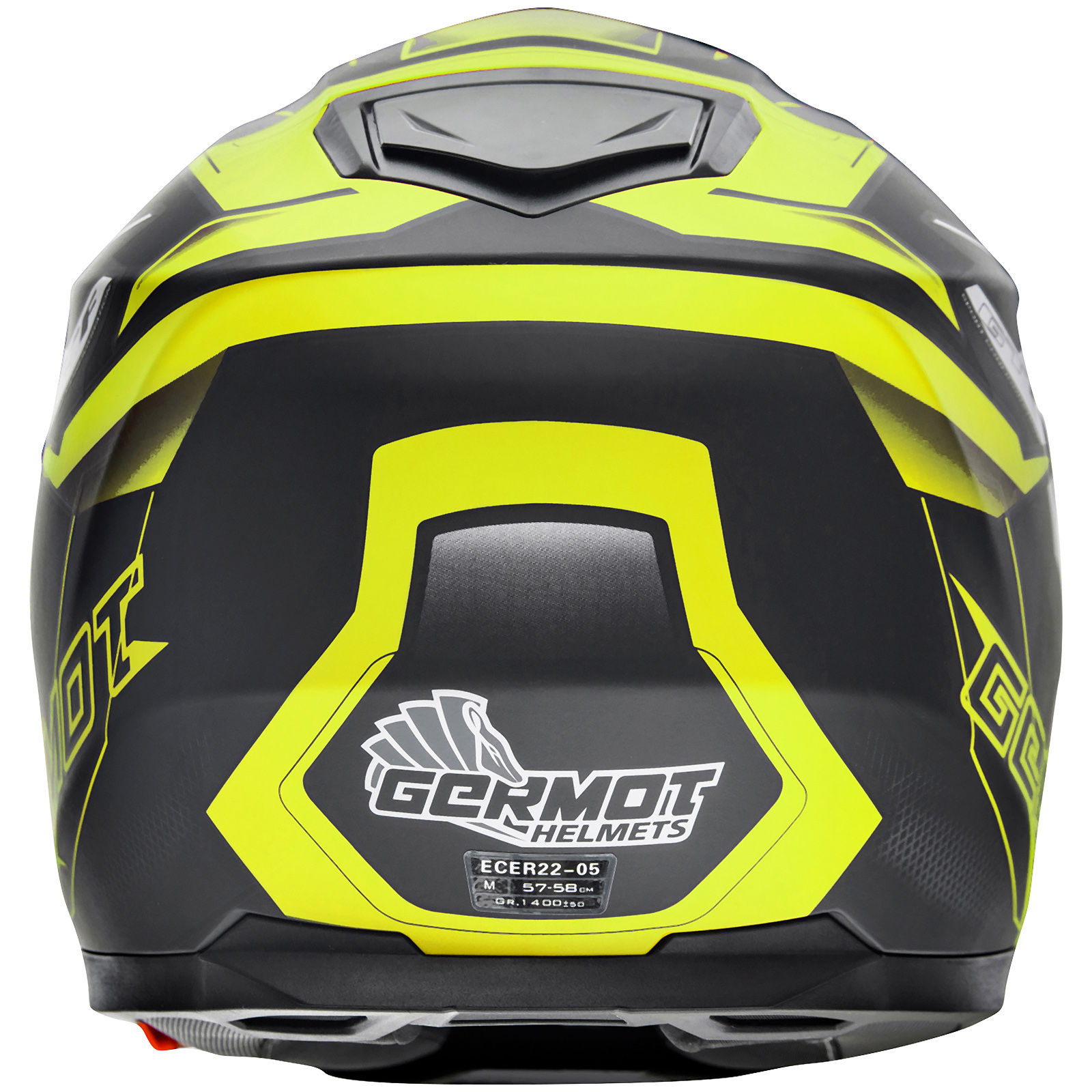 Germot Integralhelm GM 330, matt-schwarz/fluo-gelb