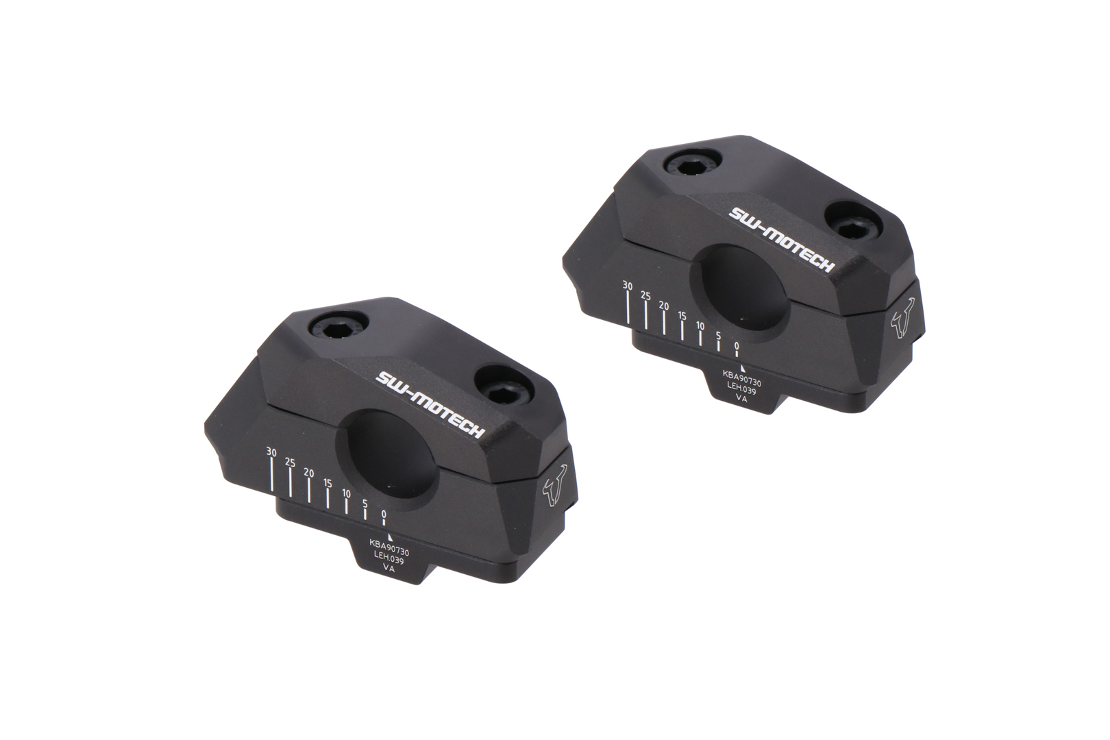 SW-Motech Lenkerverlegung variabel, schwarz für Ø 22 mm Lenker, H=25 mm für Moto Guzzi V7 III (17-18